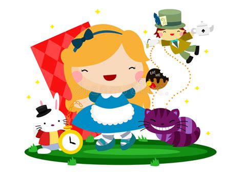 Falling Alice Stock Vector Illustration Of Illustration 36678265