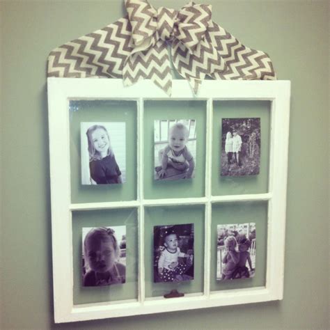 Also, why not try other diy craft ideas to complement your new picture frames. Old window frame and burlap bow | Craft and DIY Ideas | Pinterest