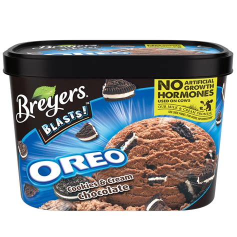Breyers Blasts Oreo Cookies And Cream Chocolate Frozen Dairy Dessert