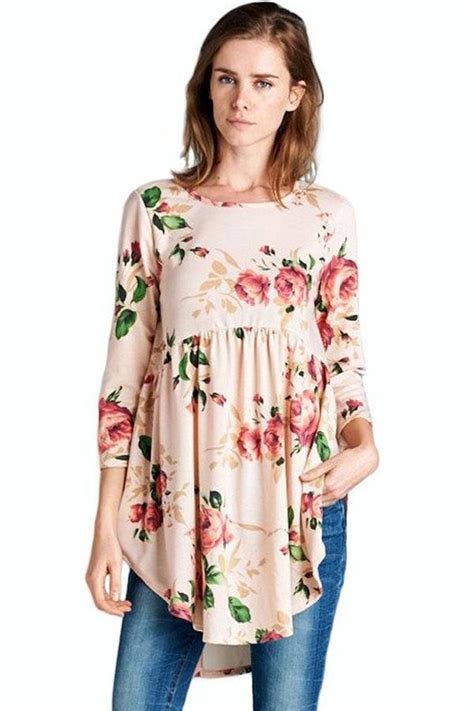 Pink Babydoll Floral Tunic Top As Shown Us 4 6s Floral Tunic