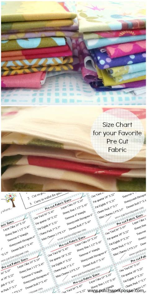What Is A Fat Quarter Other Fabric Dimensions Free Printable Chart Patchwork Posse
