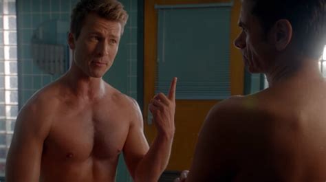 John Stamos And Glen Powell Share Another Shower And Compare Sizes
