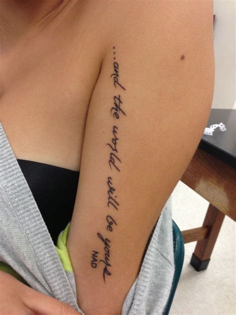 Jun 10, 2020 · short inspirational tattoo quotes ideas each person has his or her own favorite quotes. #tattoo #quote #arm | Arm quote tattoos, Tattoo quotes for men, Short quote tattoos