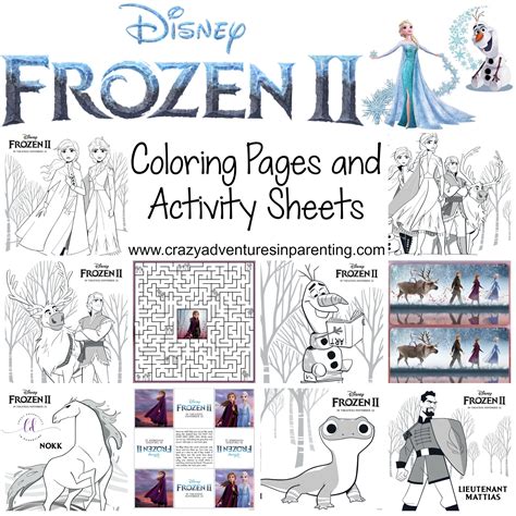 Disney Frozen 2 Coloring Pages And Activity Sheets Activity Sheets