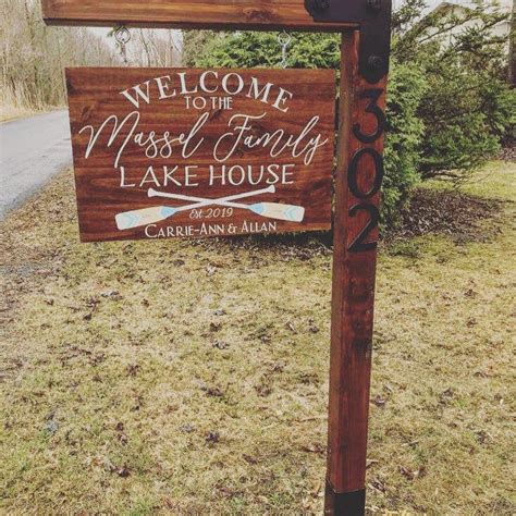 Personalized Address Sign Lake House Sign Campsite Sign