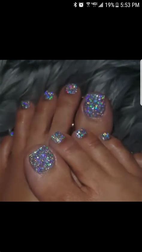 Pin By Jenuinediva27 On Pretty Perfect Nails Glitter Toe Nails Toe