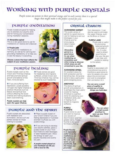 Mind Body Spirit Collection Working With Purple Crystals Stones