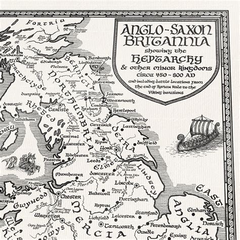 Manuscript Maps — Map Of Anglo Saxon Britannia