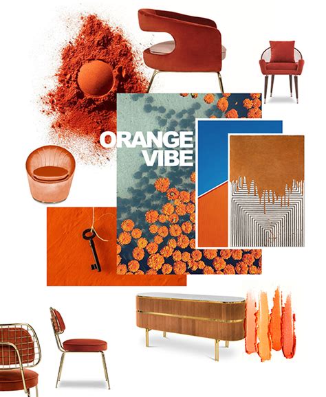Moodboard Collection Orange Vibe Interior Decor Trend For 2019