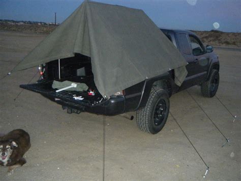 Make sure the truck cap sits evenly on both sides of the truck bed. DIY Military Style Truck Bed Tent under $300 | Tacoma World
