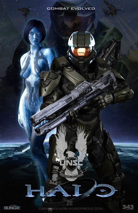 Halo Fan Art Triptych Featuring Master Chief Cortana