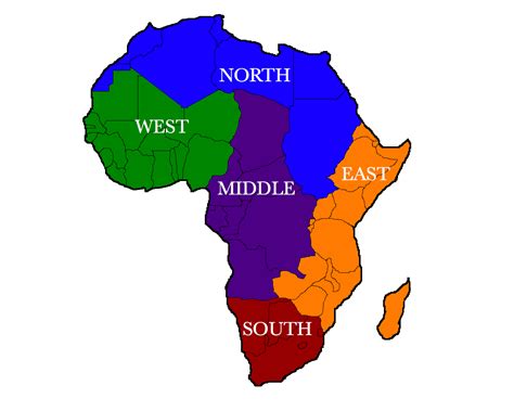 Five Regions Of Africa