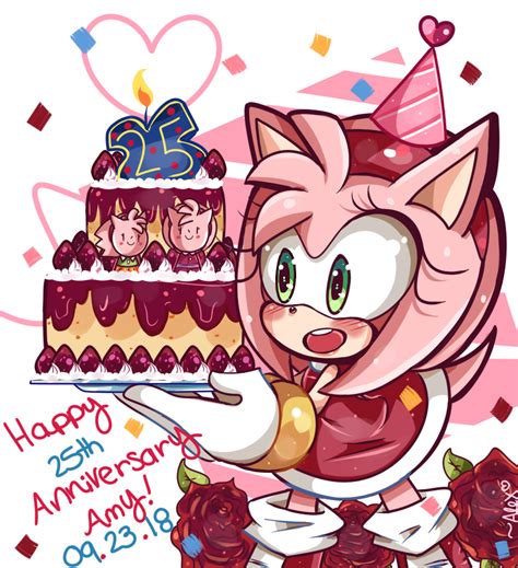 Amy Rose Shows Her Big Cake Art By Piink Rose Rsonicthehedgehog