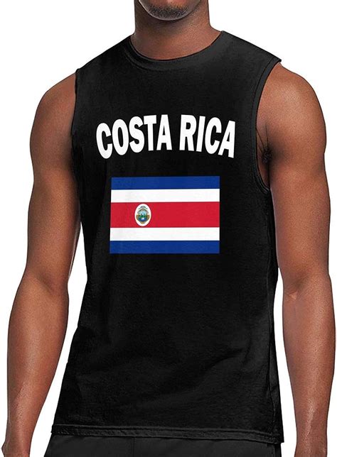 Johnki01 Mens Costa Rica Flag 1 Sleeveless Tee Cotton