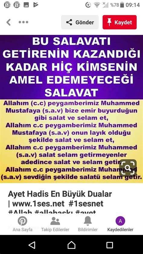 Salavat nasıl getirilir salavat getirmek salavat anlamı nedir. Arzu Kavalcı adlı kullanıcının salavatı şerif panosundaki ...