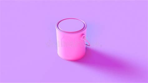 Pink Tin Of Paint Stock Illustration Illustration Of Minimalism