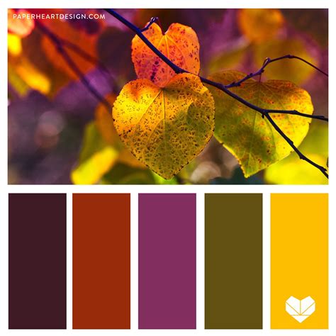 Cozy Autumn Leaf Love Fall Color Palette