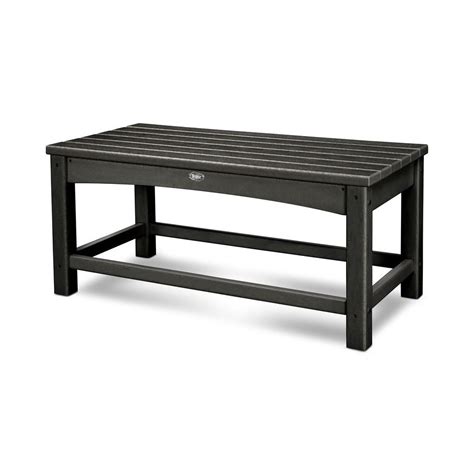 Square shaped table easily fits any kind of home decoration style. Trex Outdoor Furniture Rockport Club Charcoal Black Patio ...