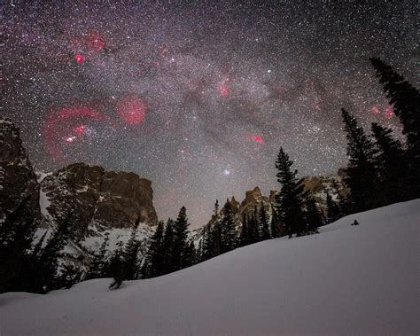 A Winter Night Full Of Stars In Rocky Mountain National Park Oc