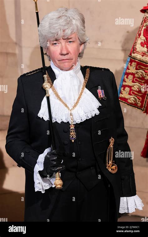 Lady Usher Of The Black Rod Sarah Clarke During The State Opening Of Parliament In The House Of