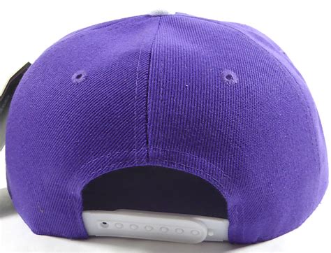 Blank Snapback Hats And Caps Wholesale Purple White Brim
