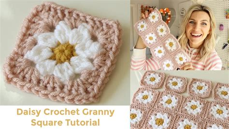 Daisy Granny Square Crochet Tutorial YouTube