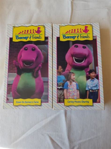 Barney And Friends Vhs Tapes Lot Of 2 Down On The Farm Caring Means