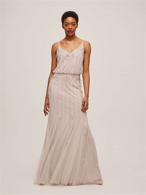 Lace And Beads Keeva Bead Embellished Maxi Dress Sand At John Lewis