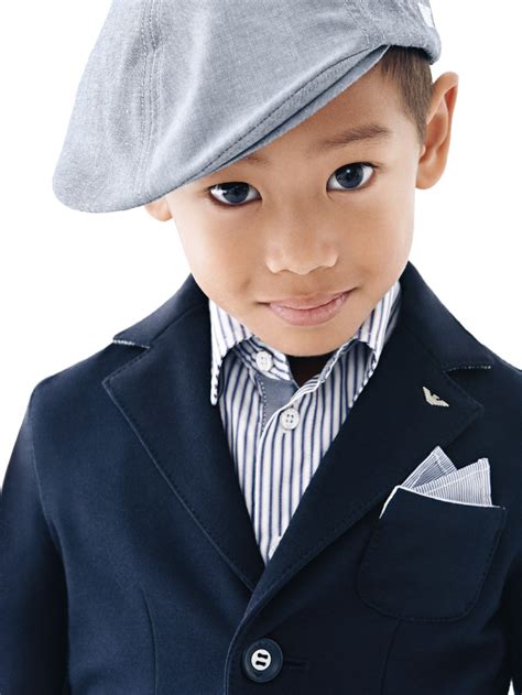Armani Junior Spring 2014 Polka Dots And Solid Blue Fannice Kids Fashion