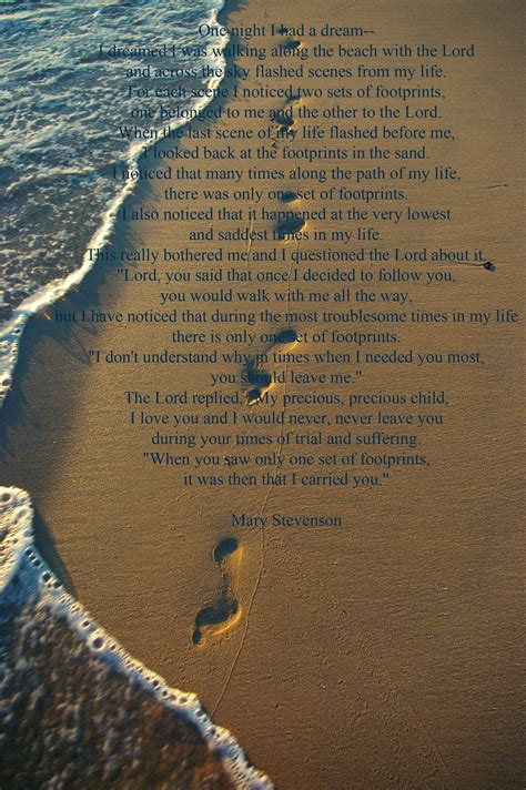 footprints in the sand poem i will never grow tired of this poem ♥ it will always be my fav