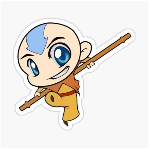 Aang Avatar The Last Airbender Clipart Avatar Aang Sticker Cartoon
