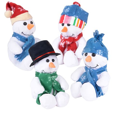 Plush Snowman 10 Inch Assorted Colors Rebeccas Toys And Prizes