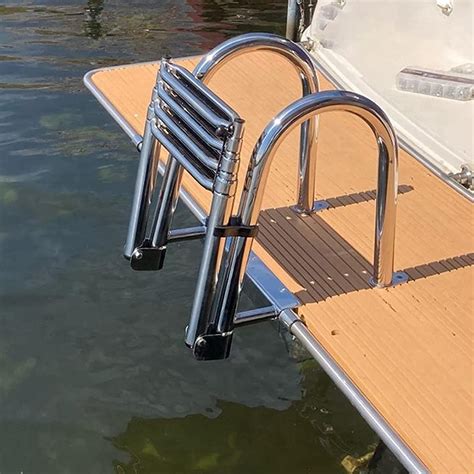 Buy Nbld 4 Step Folding Boat Ladder Heavy Duty Swimming Ladder For