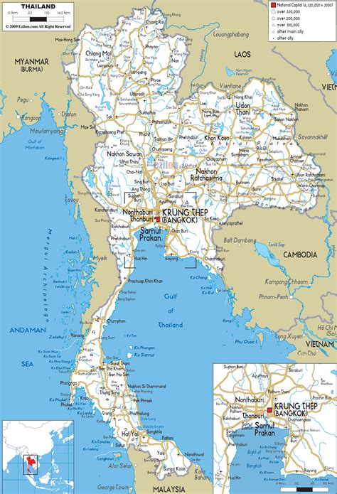 Detailed Clear Large Road Map Of Thailand Ezilon Maps