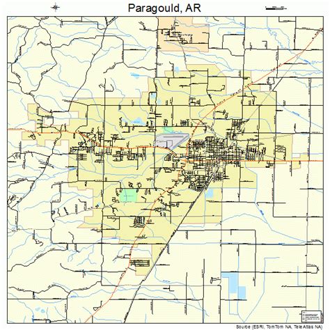 Paragould Arkansas Street Map 0553390