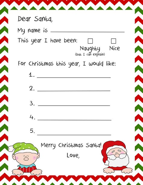Christmas Letter To Santa Christmas