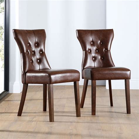 Add a touch of class and elegance to your traditional dining setting with a chesterfield dining chair from the discount lounge centre. Bewley Club Brown Leather Button Back Dining Chair (Dark ...