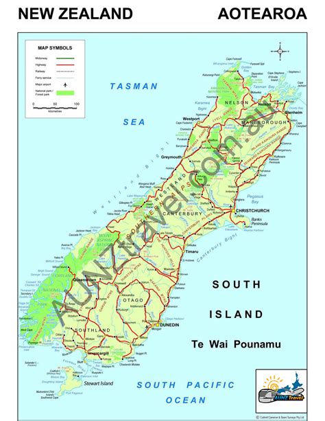 Map Of The South Island Of New Zealand California State Map