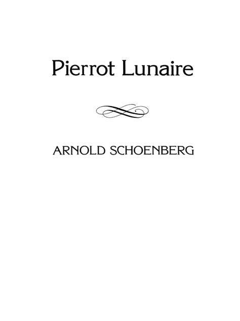 Schoenberg Pierrot Lunaire Score Pdf Pdf