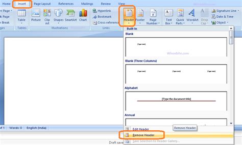 How To Remove Header Or Footer In Ms Word