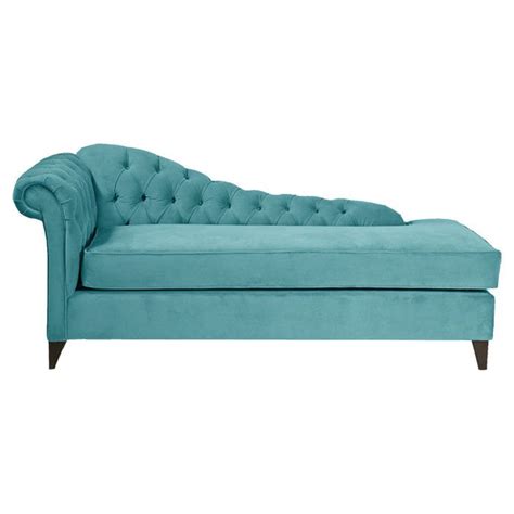 Emmaline Tufted Chaise In Teal Chaise Lounge Chaise Furniture