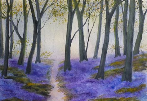 Spring Bluebell Woodlands Ceri David Jones Paintings And Prints