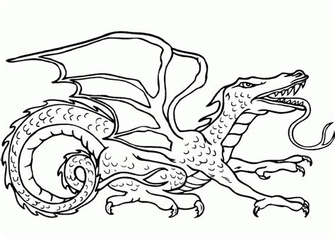 Scary Dragon Coloring Pages Coloring Home