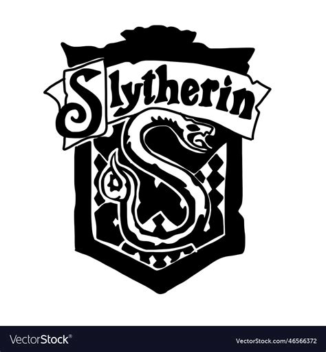 Harry Potter Slytherin Logo In Cartoon Doodle Vector Image