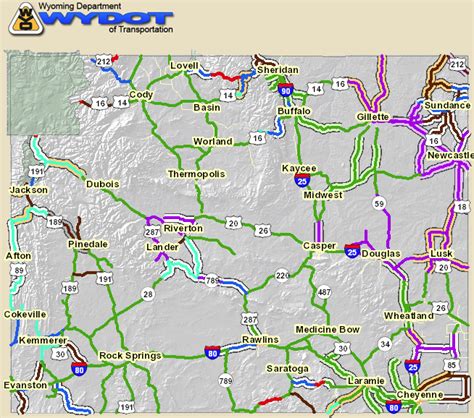 Wyoming Road Conditions Map Photos