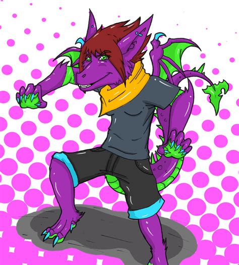 Purple Furry Dragon Of Da By Werespyro On Deviantart