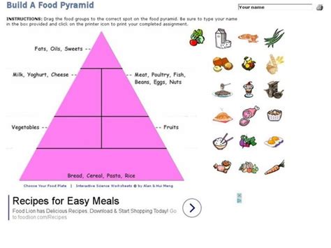 Build A Food Pyramid Interactive For 1st 4th Grade Lesson Planet