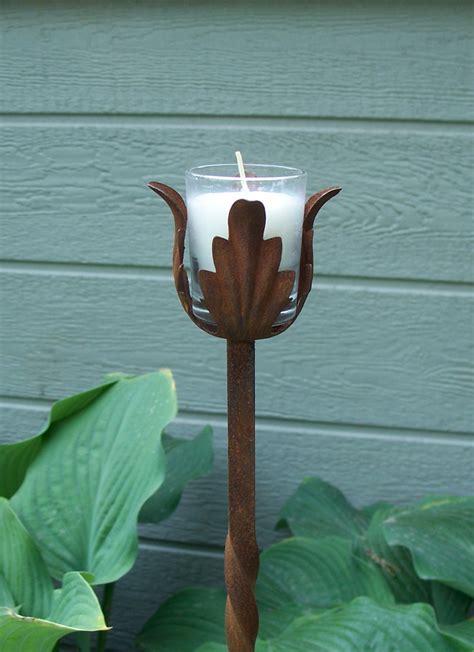 Outdoor Candle Holders For Your Garden Tall Steel By Misckdesigns