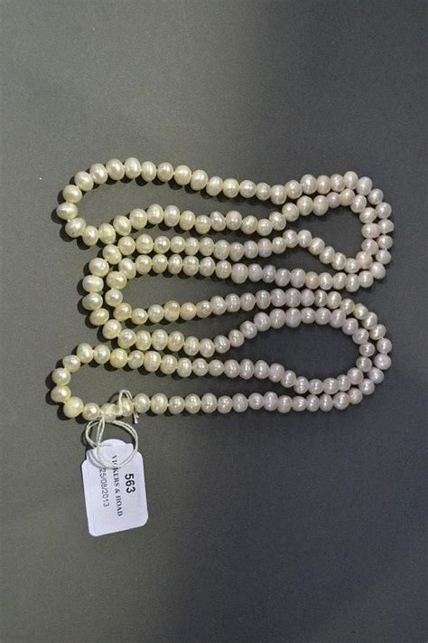 Long Freshwater Pearl Necklace 136cm Length Necklacechain Jewellery