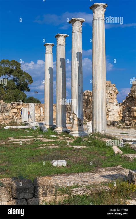 Ruins Of Ancient Greek City Of Salamis Northern Cyprus Stock Photo Alamy